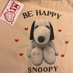 Beige Snoopy Tote Bag from Japan